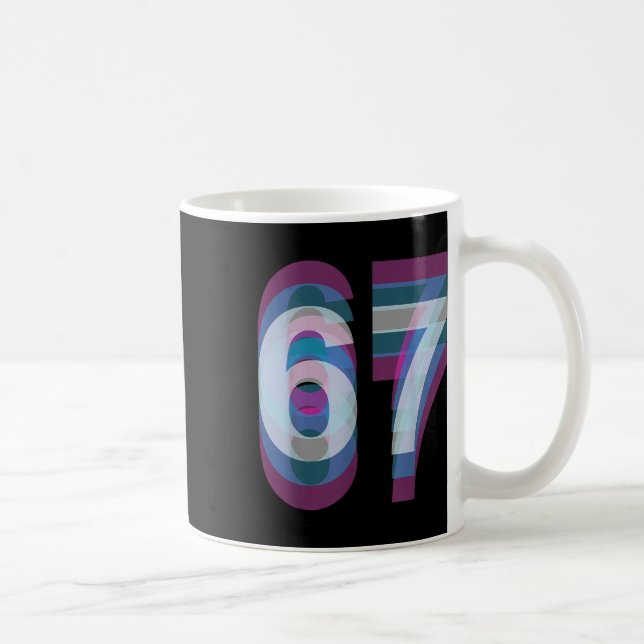 Kostym för par 67 Six Seven Meme Rollig  Kaffemugg (Höger)