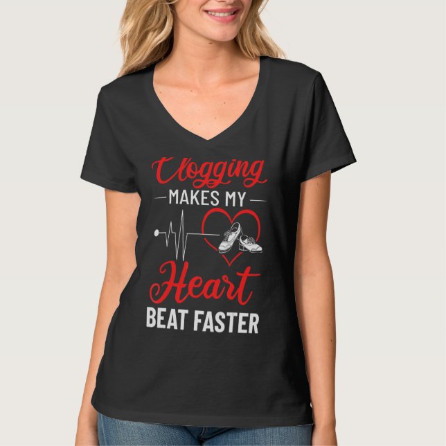 Kostym för steppdans Stepplektioner Steppmusik T Shirt (Framsida)