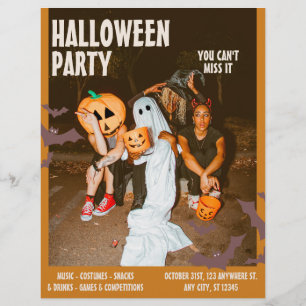 Kostym Halloweenfest,Retro Halloween som går att r Reklamblad