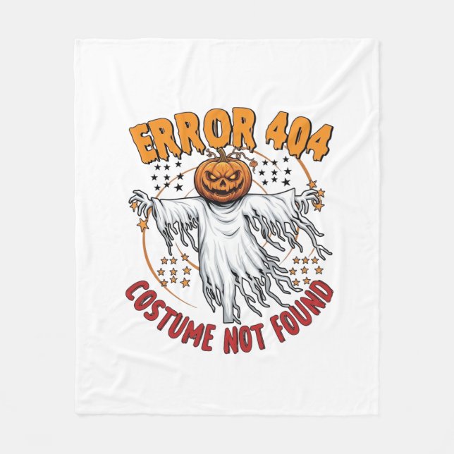 Kostym hittades inte Halloween-pumpa spöke_1 Fleecefilt (Framsidan)