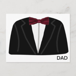 Kostym och Dickie Bow Vykort