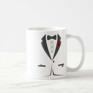 Kostym och Tie Tuxedo Bowtie Costume Easy Hallowee Kaffemugg