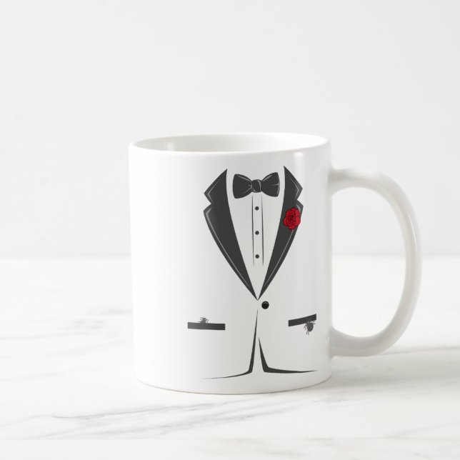 Kostym och Tie Tuxedo Bowtie Costume Easy Hallowee Kaffemugg (Höger)