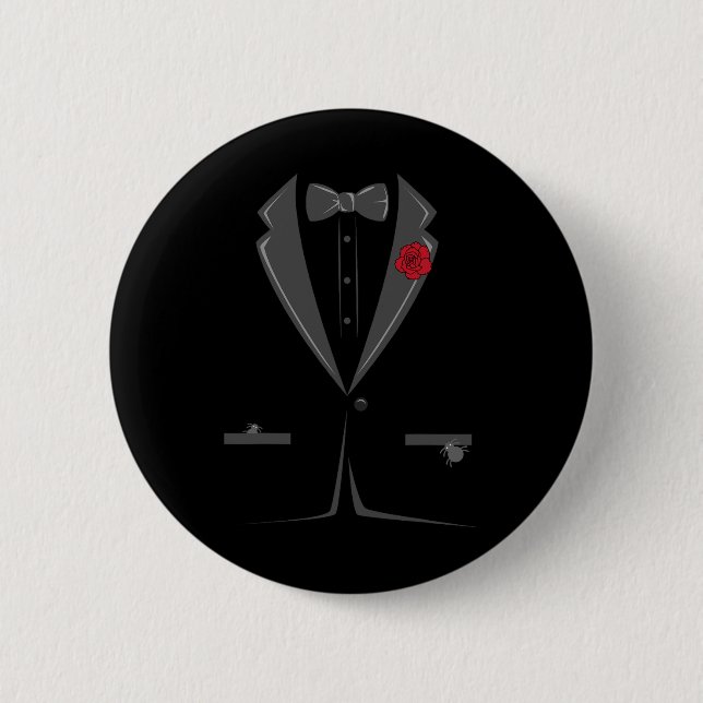 Kostym och Tie Tuxedo Bowtie Costume Easy Hallowee Knapp (Framsida)