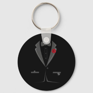 Kostym och Tie Tuxedo Bowtie Costume Easy Hallowee Nyckelring