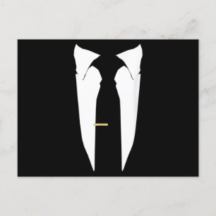 Kostym slips bröllop Smoking Prom Bachelor Ceremon Vykort