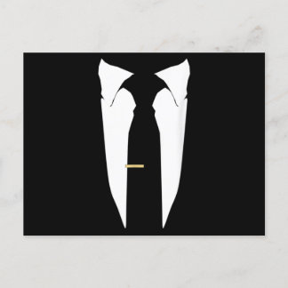 Kostym slips bröllop Smoking Prom Bachelor Ceremon Vykort