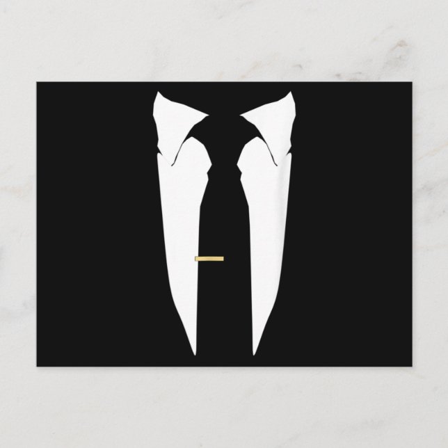 Kostym slips bröllop Smoking Prom Bachelor Ceremon Vykort (Framsida)