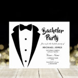 Kostym & Tie Sophisticated Bachelor Party Inbjudan<br><div class="desc">Design Courtestin of https://www.etsy.com/shop/teabreakart</div>
