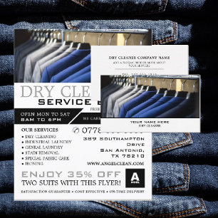 Kostym, torra rengöringsmedel, Städning service Visitkort