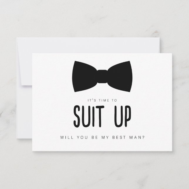 Kostym Up Best Man Frieri anteckningskort (Framsida)