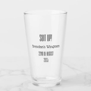 Kostym Up Groomsman Beer Mugg - Bröllopsfest Gift Glaskopp