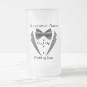Kostym Up Groomsman Frosted Glass Mugg
