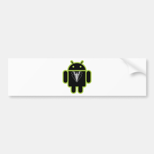 Kostym upp Androidgrönt Bildekal (Framsidan)