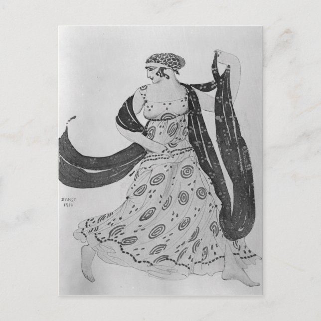 Kostymdesign för 'Cleopatra', 1910 Vykort (Framsida)