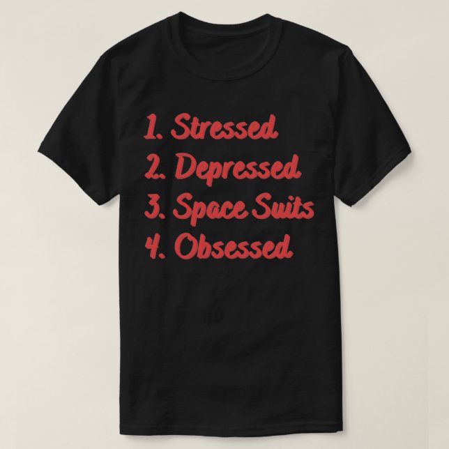 Kostymen stressat nedtryckt utrymme t shirt (Design framsida)