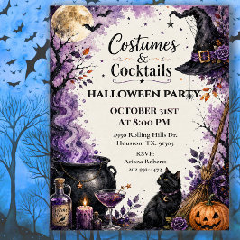 Kostymer Cocktail Halloween Festfirande Inbjudningar