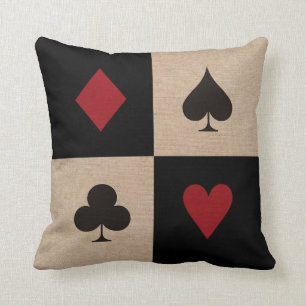 Kostymer för pokerpartykort kudde