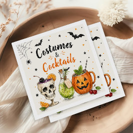 Kostymer Och Cocktailar Glad Halloween Servetter