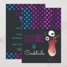 Kostymer och cocktails Halloween-fest Invitation