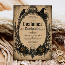 Kostymer och cocktails vuxen halloweenfest