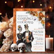 Kostymer och cocktails vuxen halloweenfest