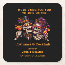 Kostymer och cocktails vuxenfest Halloween 