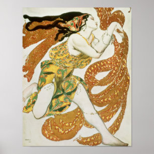 Kostymera designen för en bacchante i 'Narcisse Poster
