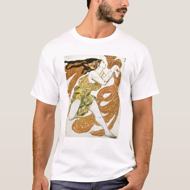 Kostymera designen för en bacchante i 'Narcisse Tee Shirt (Framsida)