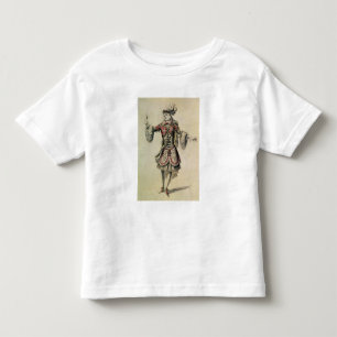 Kostymera designen för en male dansare, c.1681 tee shirt