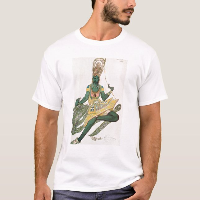Kostymera designen för Nijinsky som 'blåtten God T-shirt (Framsida)