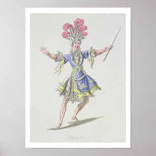 Kostymera designen för trollkarlen, i Dardanus, e Poster