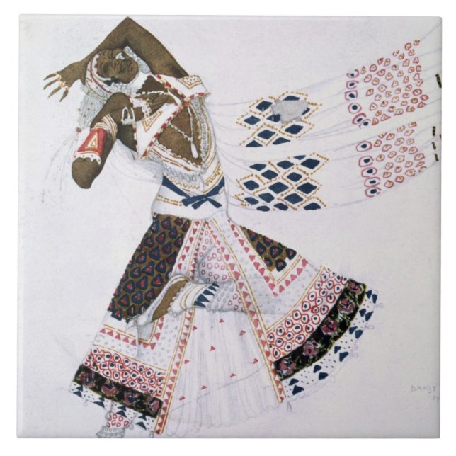 Kostymera designen från Le Dieu Bleu, 1911 (färg Kakelplatta (Framsidan)