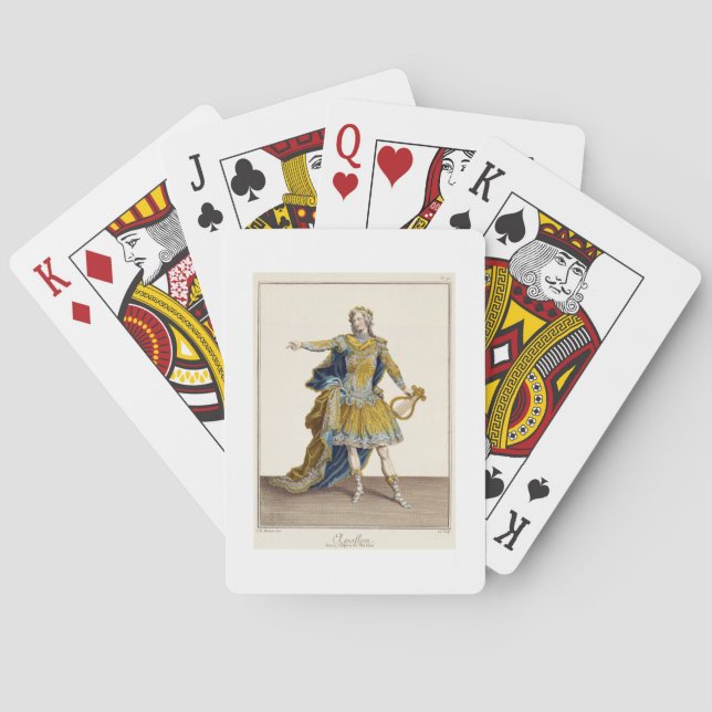 Kostymera för Apollo i operan "Phaethon", engrav Casinokort (Baksidan)