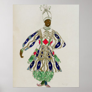 Kostymera för "en neger", från Aladdin, 1916 (f Poster