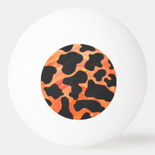 Kosvart och orange tryck pingisboll