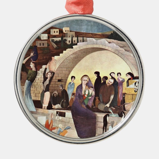 Kosztka Mary's well in Nazareth Julgransprydnad Metall (Framsidan)