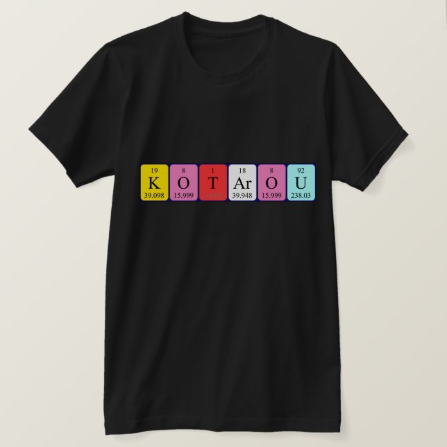 Kotarou Periodisk bord namn-skjorta Tee Shirt (Design framsida)