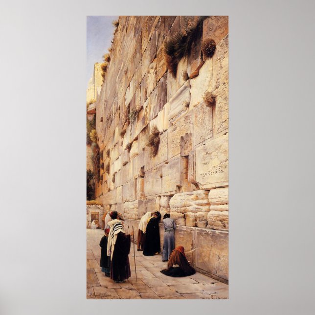 Kotel Painting by Gustav Bauernfein - Circa 1904 Poster (Framsidan)