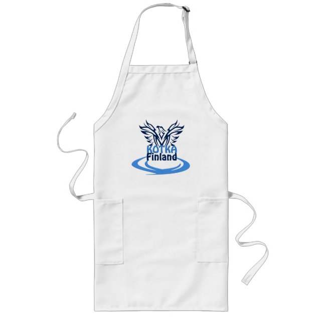 Kotka Finland apron Långt Förkläde (Framsidan)