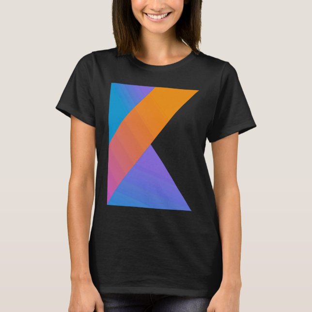 Kotlin Code Webben Developer Front End Developer T Shirt (Framsida)