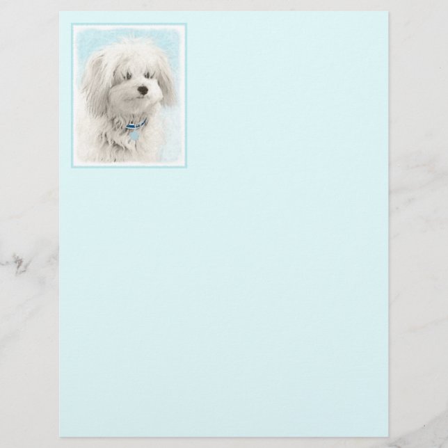 Koton de Tulear Painting - Cute Original Hund Art (Framsida)