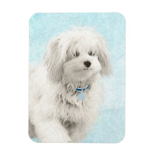 Koton de Tulear Painting - Cute Original Hund Art Magnet