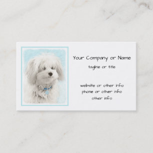 Koton de Tulear Painting - Cute Original Hund Art Visitkort