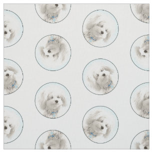 Koton de Tulear Painting Cute Original Pet Hund Ar Tyg