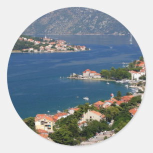 Kotor Fjord, Montenegro Runt Klistermärke