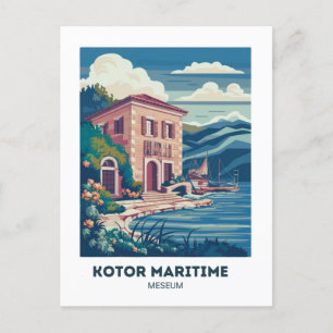 Kotor Maritime Museum Postcard Travel Vykort