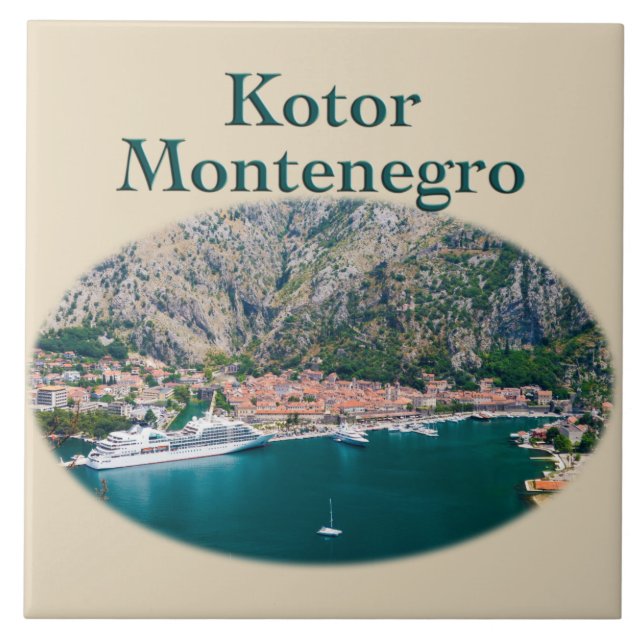 Kotor Montenegro Kakelplatta (Framsidan)
