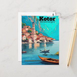 Kotor Montenegro Resa Konst vykort, Kotor Resa Vykort