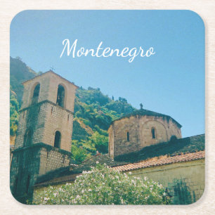 Kotor, Montenegro - Resminne från resa Underlägg Papper Kvadrat